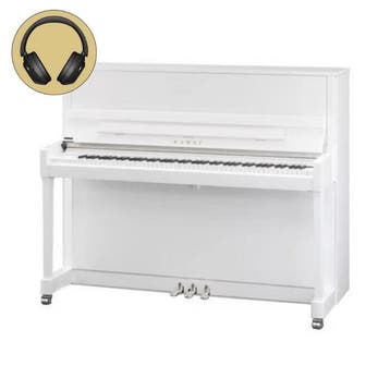 Kawai K-300 AURES2 WH/P chroom silent piano, Nieuw, Wit, Piano