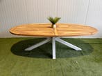 Schitterende nieuwe Lifestyle Bradford tuintafel – 220 x 120, Tuin en Terras, Nieuw, Ovaal, Teakhout