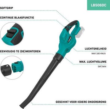 2dekans | VONROC Accu Bladblazer 20V – 180 km/u –, Ophalen of Verzenden, Zo goed als nieuw