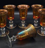 Drinkservies voor 6 (6) - Muranoglas, 24 kt goud