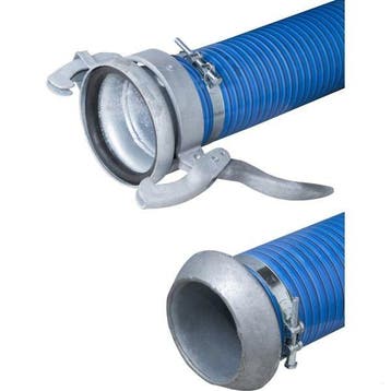 Mestslang, koppelslang 6 duims 5 meter blauw/rood, Ophalen of Verzenden
