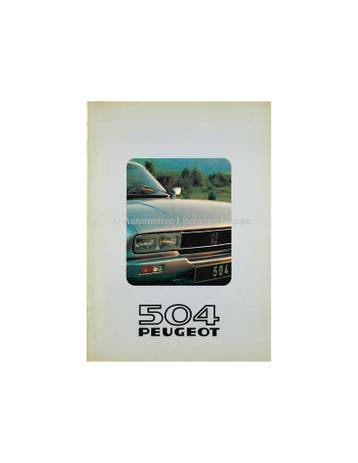 1980 PEUGEOT 504 BROCHURE NEDERLANDS, Nieuw, Peugeot, Author