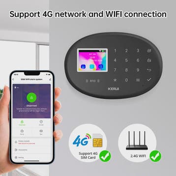 KERUI W20 WiFi GSM Alarmsysteem met Tuya Smart App - Draadlo, Verzenden, Nieuw