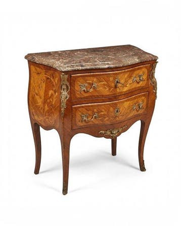 Élégante - Ladekast - Marmer, Brons, Hout - Louis XV
