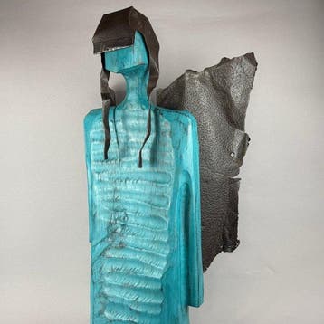 Karol Dusza (1972) - The gusrdian angel 76cm Wooden