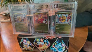 Pokémon - 3 Graded card - Pikachu Promo card, Foil - Beckett, Hobby en Vrije tijd, Verzamelkaartspellen | Pokémon, Nieuw