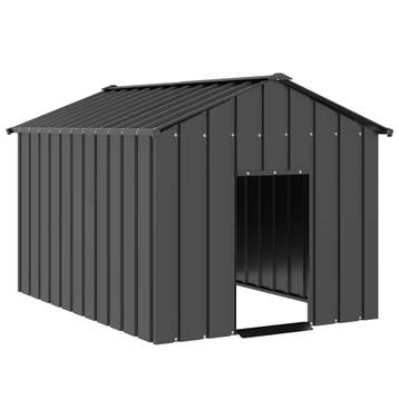 vidaXL Hondenhok met dak 113x153x101 cm gegalvaniseerd staal, Verzenden, Nieuw