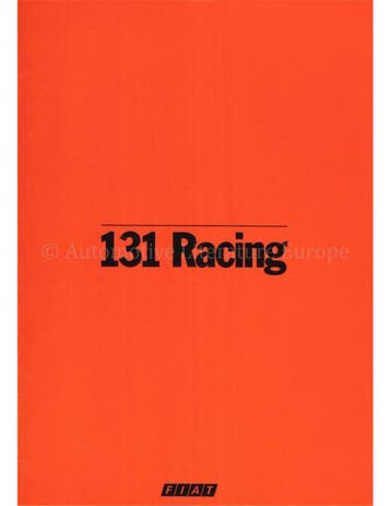 1978 FIAT 131 RACING BROCHURE DUITS, Nieuw, Author