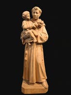 Beeld, Antonius van Padua - 28.5 cm - Hout
