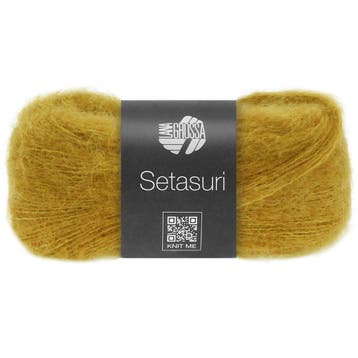 Lana Grossa Setasuri - 78 Mosterdgeel - Luxe Suri Alpaca &, Ophalen of Verzenden, Nieuw