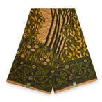 VLISCO stof Hollandais Afrikaanse Wax print - Groen Geel Fal, Ophalen of Verzenden, Nieuw