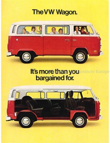 1977 VOLKSWAGEN TRANSPORTER T2 BROCHURE ENGELS (US), Nieuw, Volkswagen, Author