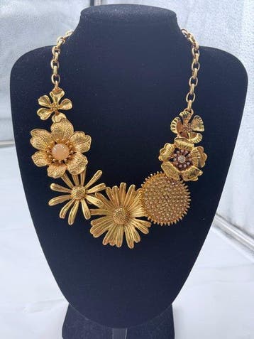 Oscar De La Renta - Metaal, Verguld - Halsketting - Gouden, Nieuw
