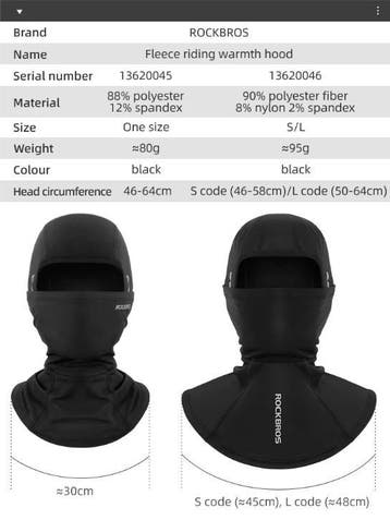 Winter Balaclava Fietsmasker – Winddicht &amp; Warm Fleece, Verzenden, Nieuw