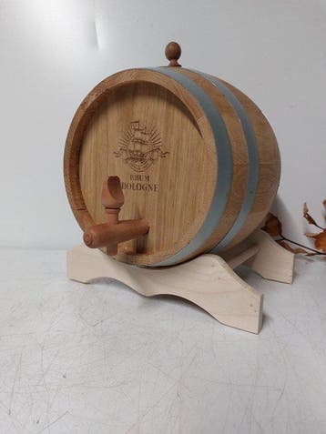 Vat - hout eik - eiken ton 3 liter, Antiek en Kunst