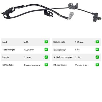 ABS-sensor Vooras links Lexus RX 300 (2003-2008), Verzenden, Nieuw, Lexus