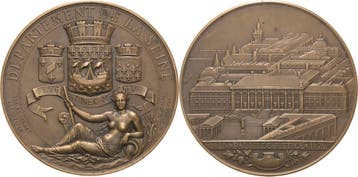 Brons medaille 1874 Frankreich Dritte Republik 1870-1940, Verzenden