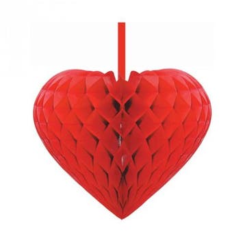 Rood decoratie hart 15 cm - Valentijn, Ophalen of Verzenden, Nieuw