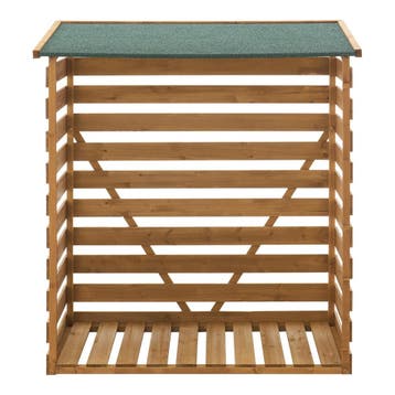[en.casa] Houten brandhout rek houtopslag 116x64x123 cm, Tuin en Terras, Haardhout, Verzenden