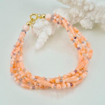 Koraal - Zilver, Verguld, Zonder reserveprijs - Armband -