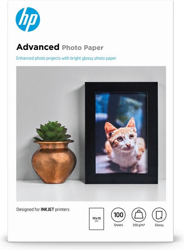 HP advanced glanzend fotopapier 10x15cm 100 vel 250g, Audio, Tv en Foto, Fotografie | Fotostudio en Toebehoren, Verzenden
