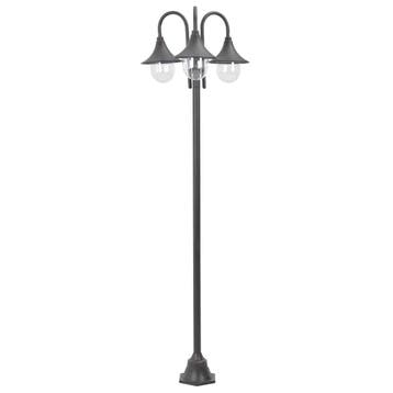 vidaXL Paalverlichting tuin E27 220 cm aluminium brons, Verzenden, Nieuw, Aluminium, Staande lamp