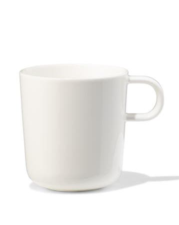 HEMA Cappuccinomok 350ml Knap new bone china wit, Verzenden, Nieuw