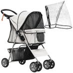 TRUUSK Opvouwbare Hondenbuggy tot 20 kg - Regenhoes - Bekerh, Verzenden, Nieuw