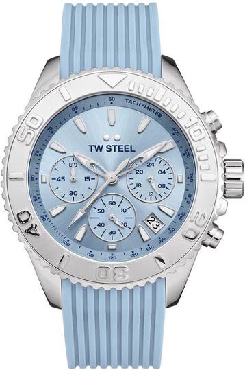 TW Steel TWVA9 Vanceur Diver Ice Blue chronograaf horloge, Overige merken, Staal, Verzenden, Polshorloge