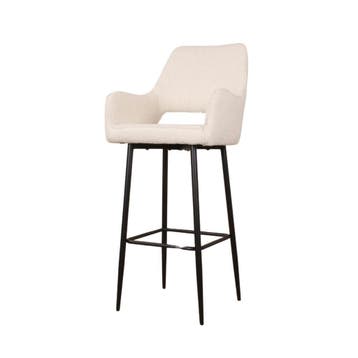 DS4U - Lenon barkruk 75 cm - Set van 2 - Ivoor - Boucle -, Ophalen of Verzenden, Nieuw