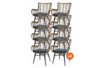VDG Set van 8 - Jasmine dining tuinstoel - Naturel, Verzenden, Nieuw, Overige materialen