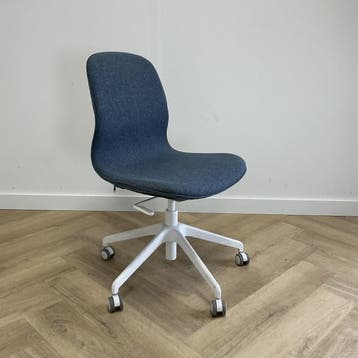 Ikea Langfjall  bureaustoel, blauw -wit, Ophalen of Verzenden, Ergonomisch, Gebruikt, Bureaustoel