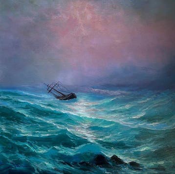 Mauro Seltri (1959) - Nave nel mare senza riva