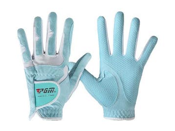 Veiling - Golf handschoenen lichtblauw dames M voor de linke, Sport en Fitness, Golf, Nieuw