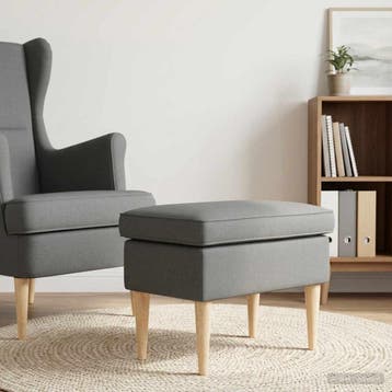 vidaXL Voetenbank Donkergrijs 55 x 35 x 41 cm, Huis en Inrichting, Stoelen, Verzenden, Nieuw, Grijs