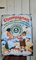 Emaillerie Boos & Hahn - reclamebord van het merk Champignon