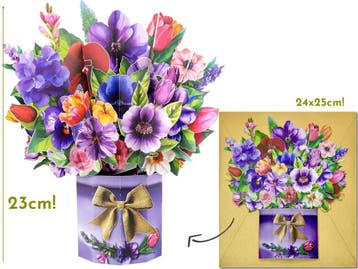 3D-Kaart Kleurrijke Bloemenpracht - Stijlvol Boeket dat N..., Verzenden, Nieuw