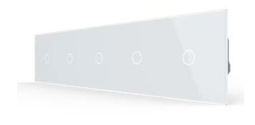 Livolo Glazen Touch Dimmer Schakelaar | 5-voudig | Wit |, Ophalen of Verzenden, Nieuw, Schakelaar