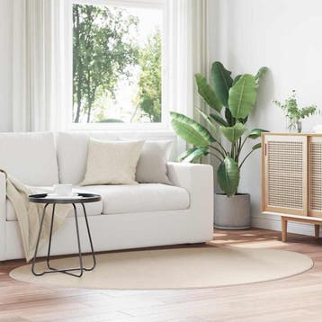 vidaXL Tapijt HUARTE Beige 140 x 200 cm Polyester, Verzenden, Nieuw, Beige