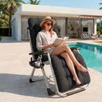 Ligstoel Cloud inklapbaar, traploos verstelbaar - zwart, Set, Verzenden, Nieuw