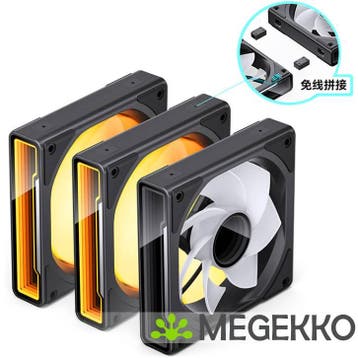 Jonsbo ZK-120BR 3-pack A-RGB Black Reverse Blade, Verzenden, Nieuw