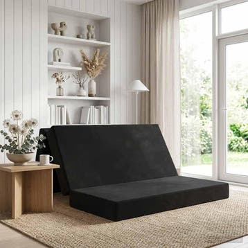 vidaXL Vouwbare Bankbed 140 x 67 x 45 cm Zwart, Verzenden, Nieuw