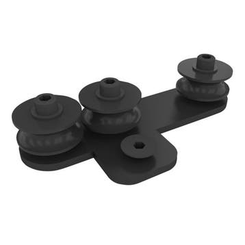 WENTEX® Eurotrack – Koord geleider – 3 wielen zwart, Verzenden, Nieuw