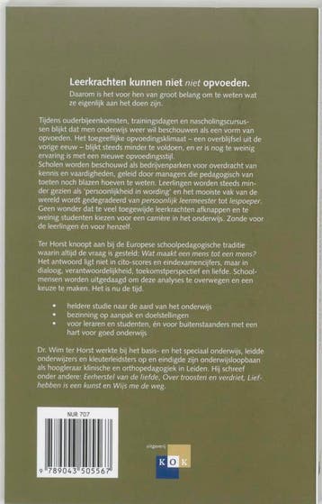 Onderwijzen is opvoeden - Wim Ter Horst 9789043505567, Verzenden, Gelezen, Wim Ter Horst