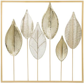 Metalen Frame Met Bladontwerp, Wanddecoratie, Moderne Stijl,, Verzenden, Nieuw