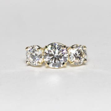 Zonder minimumprijs - Statement ring - 14 karaat Geel goud -