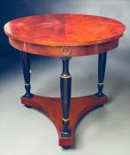Tafel - guéridon-tafel - Mahonie, Ebbenhout - Pedestal