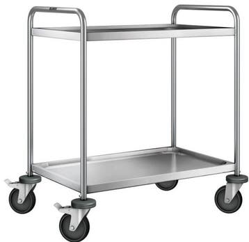 RVS serveerwagen | 2 plateaus | 90x60x95 cm B.PRO, Verzenden, Nieuw in verpakking