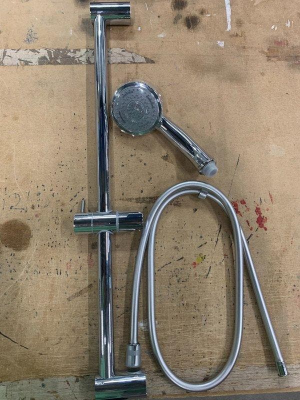 Bossini glijstang 66 cm met handdouche chroom gladde slang, Doe-het-zelf en Verbouw, Sanitair, Douche, Nieuw, Chroom, Ophalen of Verzenden