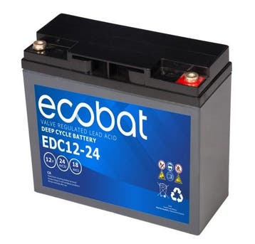 Ecobat AGM Deep Cycle accu | EDC12-24-2 | 12V 24Ah, Ophalen of Verzenden, Nieuw